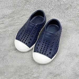 Native‎ Shoes Unisex Kids C5 Jefferson Navy Blue Waterproof Slip-on EVA Rubber